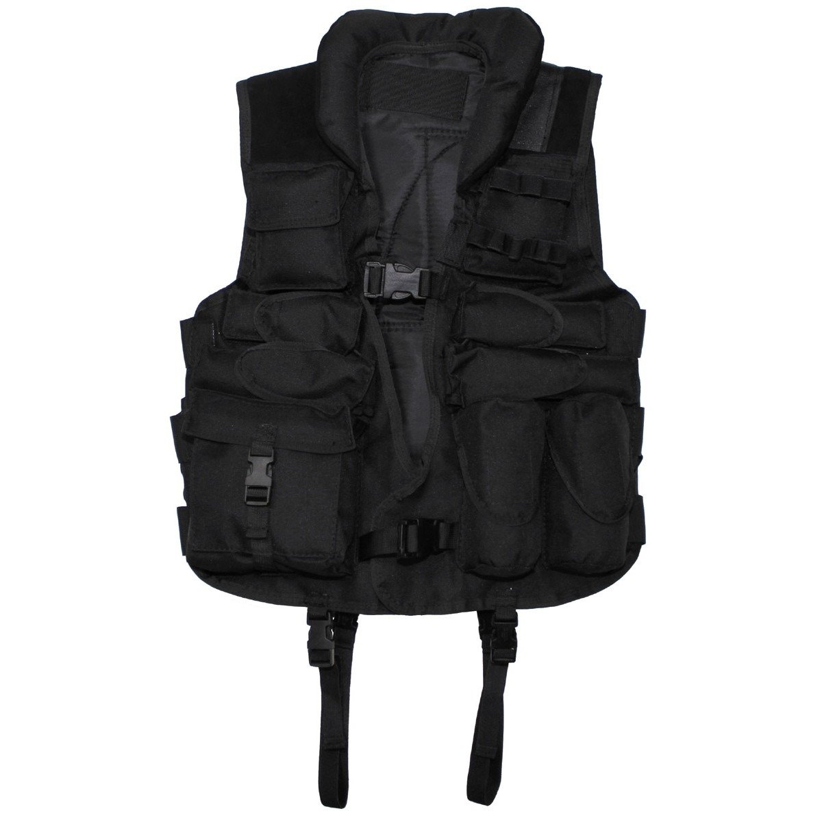 Tactical Vest, with leather, Black | Military Tactical \ Military 