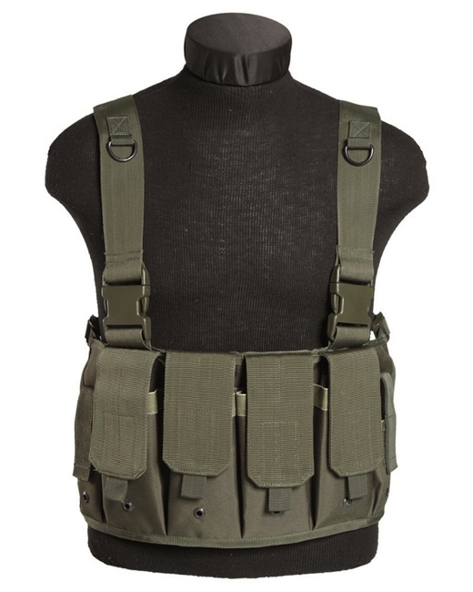 MAG CARRIER CHEST RIG - WITH 6 MAGAZINE POCKETS - Mil-Tec® - OD OD ...