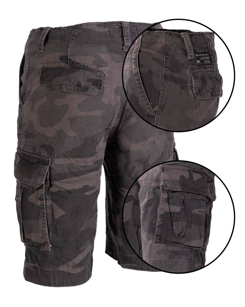 MEN'S DARK CAMO VINTAGE SHORTS - MIL-TEC Dark Camo | Apparel