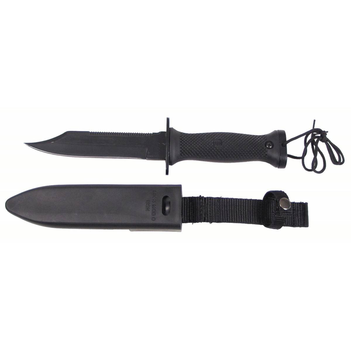 Us Bayonet M4, Leather Handle, Plastic Sheath-replica 