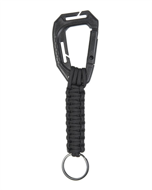  BLACK KEYHOLDER PARACORD W.KARABINER MOLLE