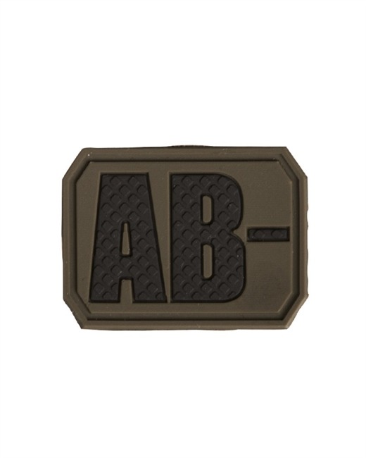 3D BLOOD TYPE PATCH - Mil-Tec® - OD GREEN - AB NEG 