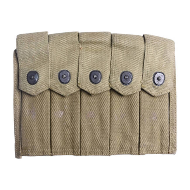 5-PIECE MAGAZINE POUCH - THOMPSON - US ARMY MILITARY SURPLUS - LIKE NEW