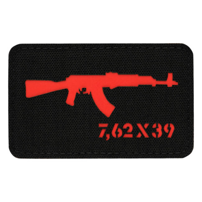 AKM PATCH 7,62 x 39 LASER CUT - BLACK/RED - M-TAC