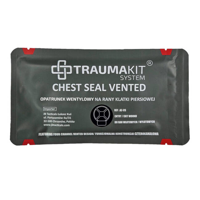 AedMax Trauma Kit Chest Seal Vented valve dressing