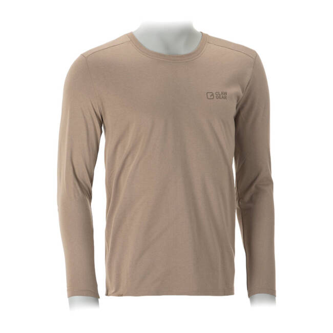 BASIC LONG SLEEVE T-SHIRT - KHAKI - CLAWGEAR 