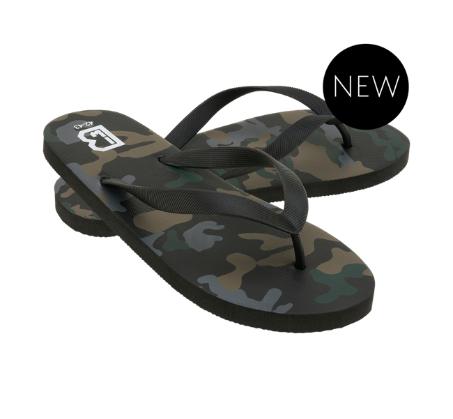 BEACH SLIPPERS - DARK CAMO