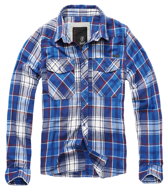 CHECK LONG SLEEVE SHIRT - NAVY - BRANDIT 