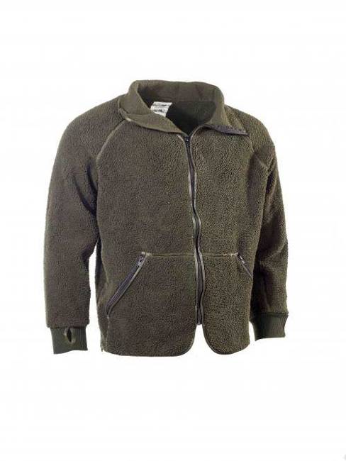 COLD WEATHER FLEECE JACKET - MILITARY SURPLUS FROM THE DUTCH ARMY - GREEN 