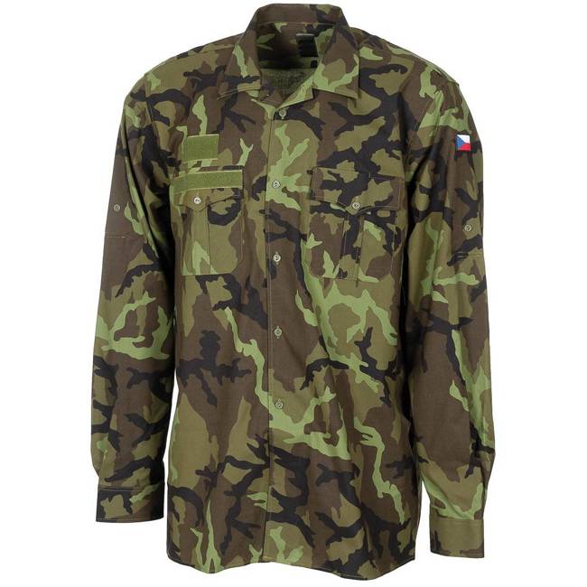 CZECH LONG SLEEVE SHIRT - M95 CZ CAMO - MILITARY SURPLUS - LIKE NEW