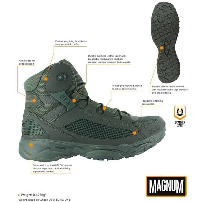 Combat Boots - MAGNUM - "Assault Tactical 5.0" - OD GREEN