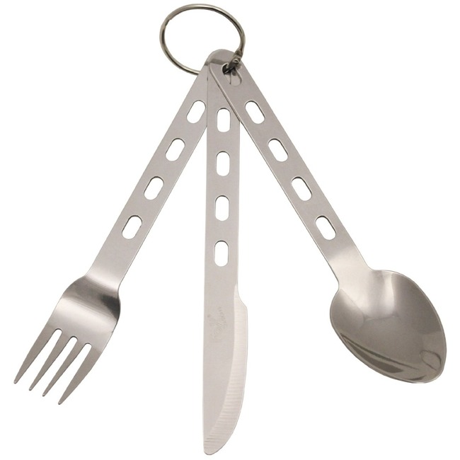 Cutlery Set, extra light, 3-parts, with ring, s/steel