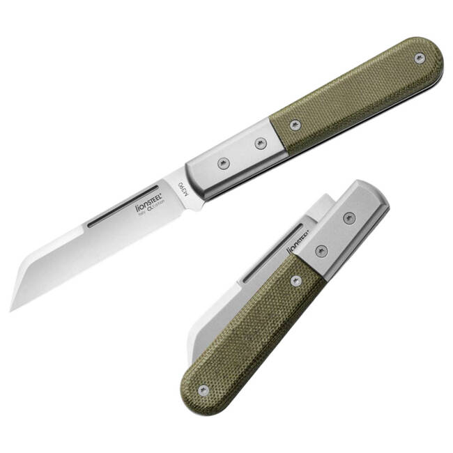 "Dom Barlow Canvas Micarta Green" POCKET KNIFE - LionSteel