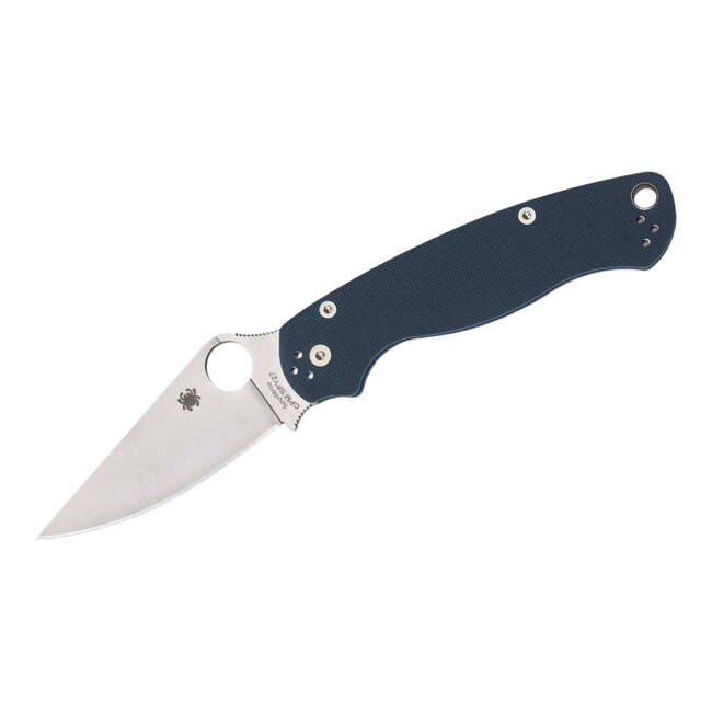 EDC KNIFE PARA MILITARY 2 CPM SPY27 G10 BLUE PLAINEDGE - SPYDERCO