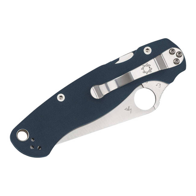 EDC KNIFE PARA MILITARY 2 CPM SPY27 G10 BLUE PLAINEDGE - SPYDERCO