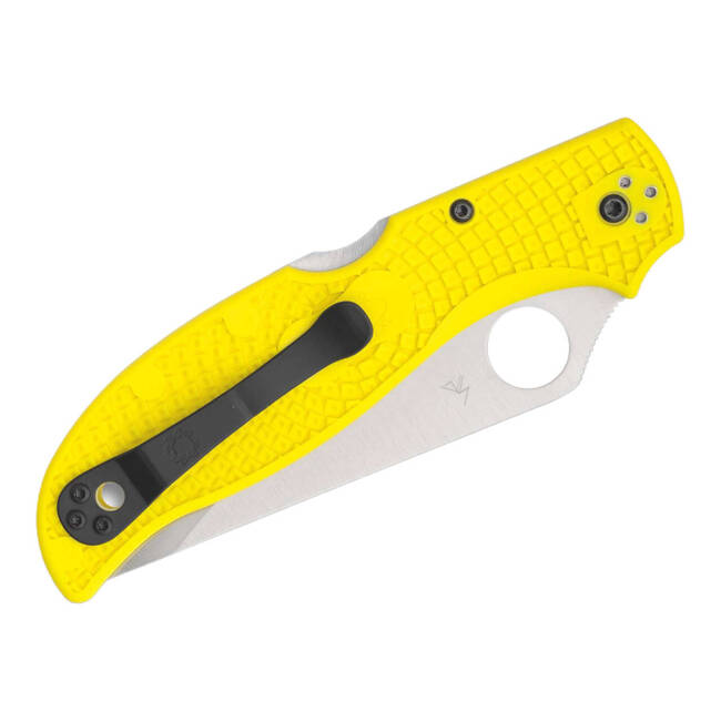 EDC KNIFE STRETCH 2 XL LIGHTWEIGHT SALT YELLOW FRN SPYDEREDGE