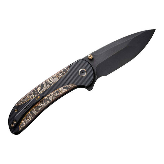 EDC KNIFE ZIZZIT TITANIUM BLACK COPPER FOIL CF - WE KNIFE