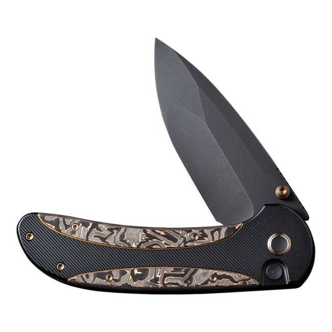 EDC KNIFE ZIZZIT TITANIUM BLACK COPPER FOIL CF - WE KNIFE