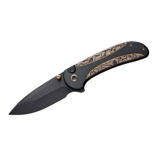 EDC KNIFE ZIZZIT TITANIUM BLACK COPPER FOIL CF - WE KNIFE