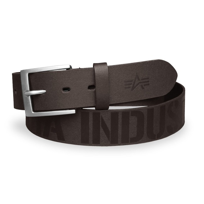 Embossed Alpha Belt brown