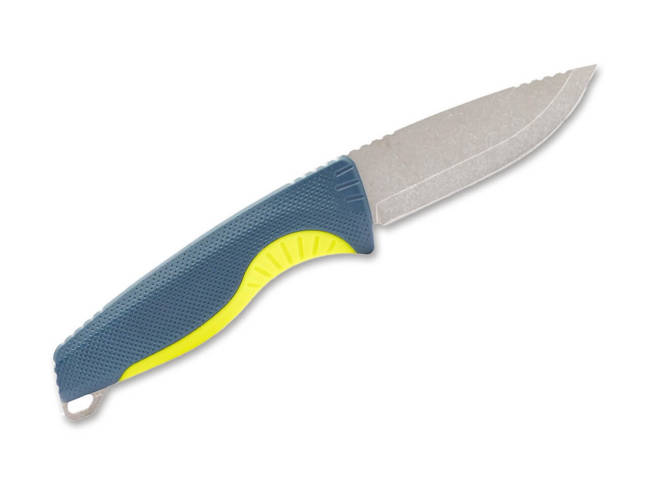 FIXED BLADE KNIFE - AEGIS FX - INDIGO & ACID YELLOW