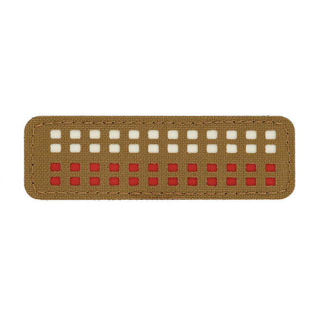 FLAG PATCH (mini rectangle) - 25 x 80 mm - LASER CUT - COYOTE/WHITE/RED - M-TAC