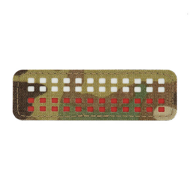 FLAG PATCH (mini rectangle) - 25 x 80 mm - LASER CUT - MULTICAM/WHITE/RED - M-TAC