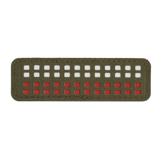 FLAG PATCH (mini rectangle) - 25 x 80 mm - LASER CUT - RANGER GREEN/WHITE/RED - M-TAC