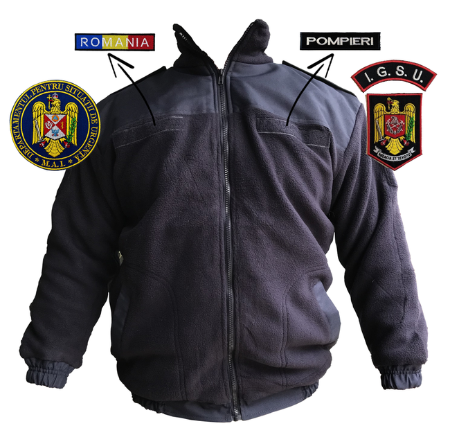 FLEECE JACKET - AUTUMN/WINTER - WITH EMBLEMS - FIREFIGHTERS