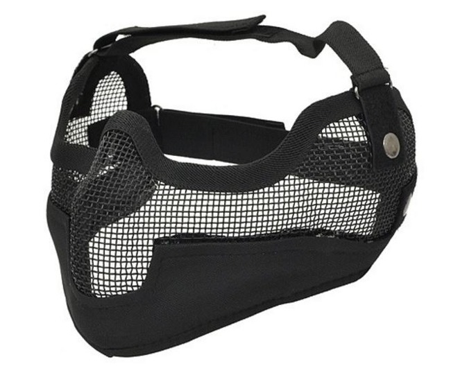 Face protector grid mask, Black