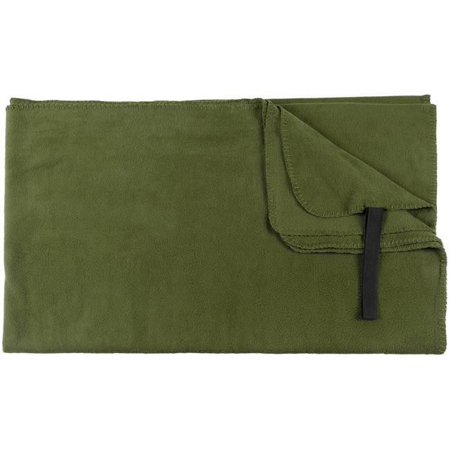 Fleece blanket, M95, in Olive color, approximate size 200 x 150 cm.