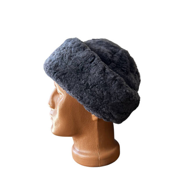 Fur hat for women, Cold War era, Romanian Army Surplus - Gray