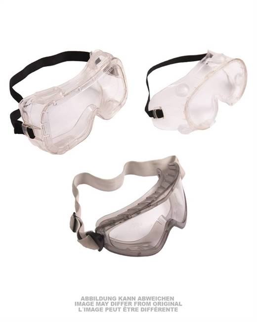 GERMAN CLEAR SAFETY GOGGLES DIFFERENT STYLES - USED