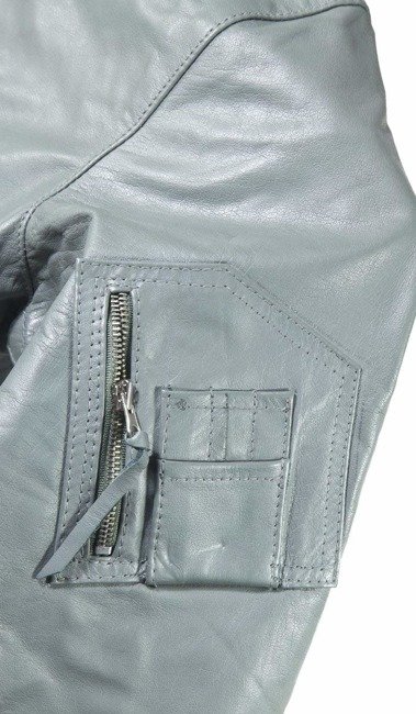 GERMAN LEATHER FLIGHT JACKET - Mil-Tec® - GREY 