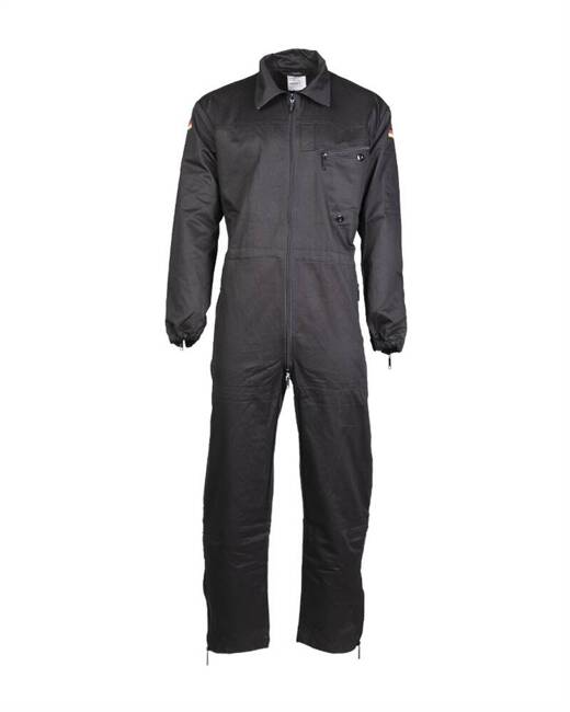 GERMAN TANKER OVERALLS, BLACK - UNLINED - MIL-TEC