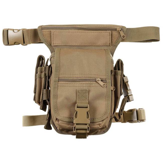 HIP BAG - WITH LEG AND BELT FIXING - "SECURITY" - MFH® - COYOTE TAN