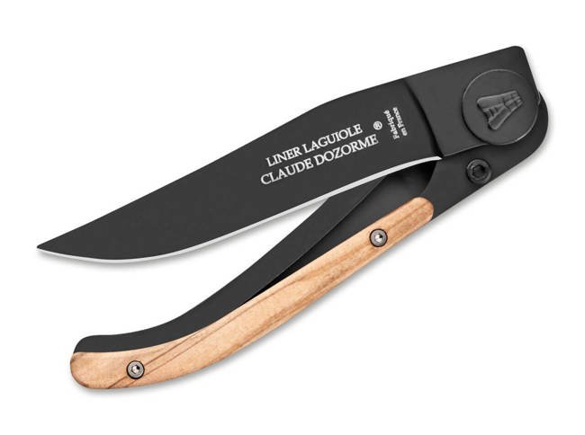 KNIFE LAGUIOLE LINER WOOD BLACK