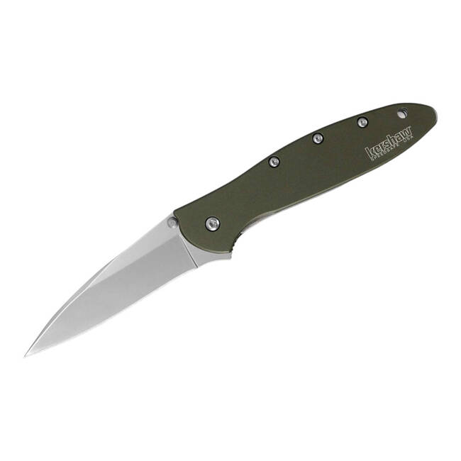 KNIFE WITH ASSISTED OPENER LEEK OLIVE - KERSHAW