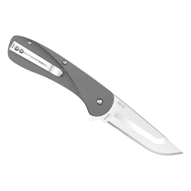 KNIFE WITH ASSISTED OPENER RAZOR VX1 3.0" ALUMINUM - GREY - OUTDOOR EDGE