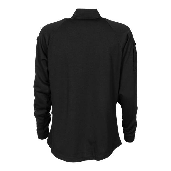 LADIES LONG-SLEEVED BLACK FUNCTIONAL SHIRT, WITH ZIP - MILITARY SURPLUS FROM BRITISH ARMY - LIKE NEW