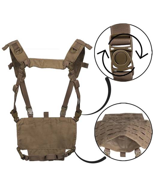 LIGHTWEIGHT TACTICAL CHEST RIG - Mil-Tec® - COYOTE 