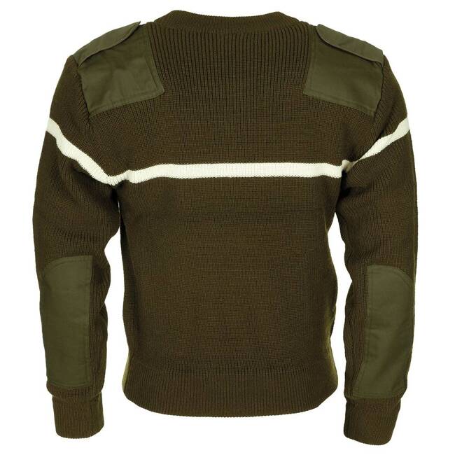 LONG SLEEVE PULLOVER, OD GREEN - MILITARY SURPLUS FROM FRENCH ARMY - LIKE NEW