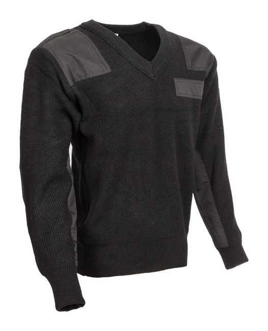 M-Tramp V Neck Officer Pullover black