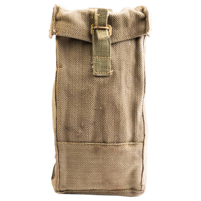 MAGAZINE POUCH - MILITARY SURPLUS BELGIAN ARMY - GREEN OD - LARGE - USED