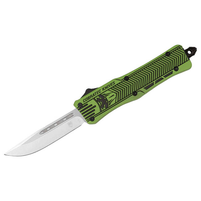 MEDIUM ZOMBIE GREEN GRAPHITE BLACK CTK-1 DROP POCKET KNIFE - CobraTec