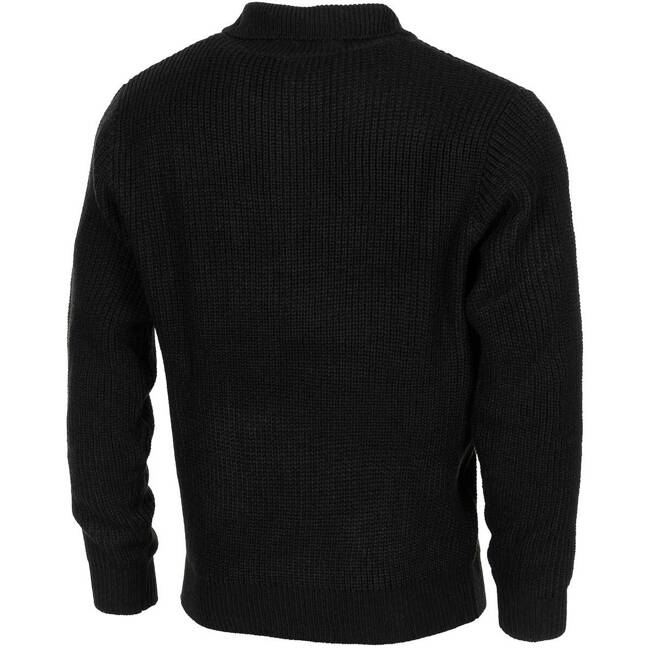 MFH®  PULLOVER TROYER WITH ZIP - BLACK 