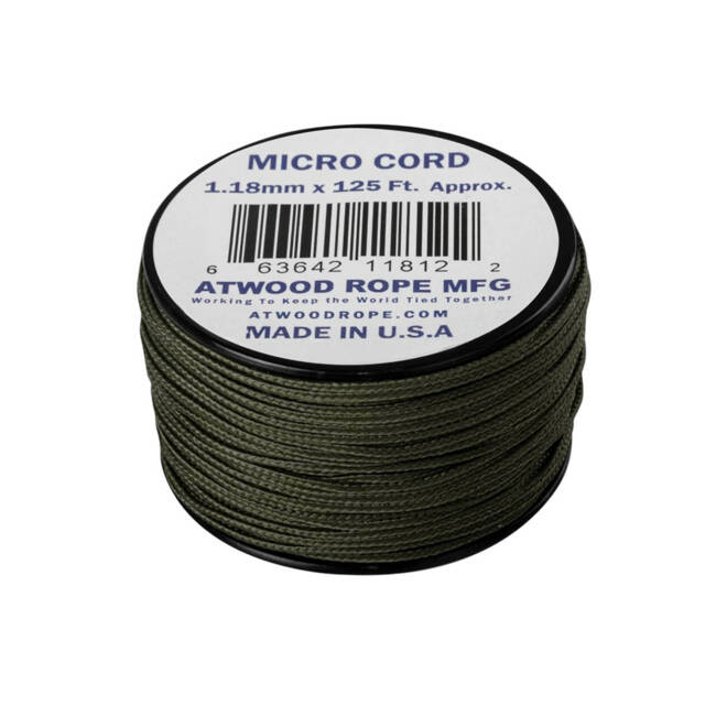 MICRO NYLON CORD - 100 LBS./ 46 KG - 38 M/125 FT. - HELIKON-TEX - OD GREEN