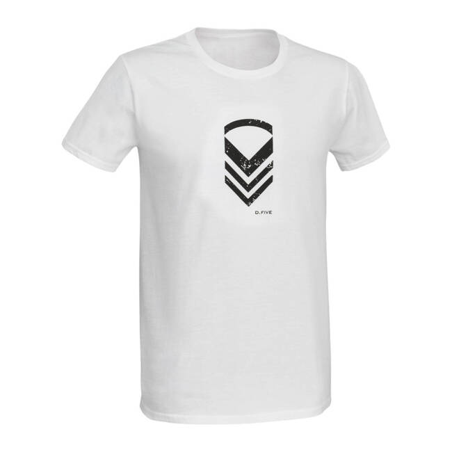 MILITARY RANK PRINTED COTTON T-SHIRT - SCSE - WHITE - DEFCON5