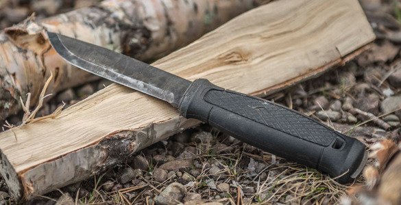 MORAKNIV® GARBERG BLACK C (LEATHER SHEATH) - CARBON STEEL