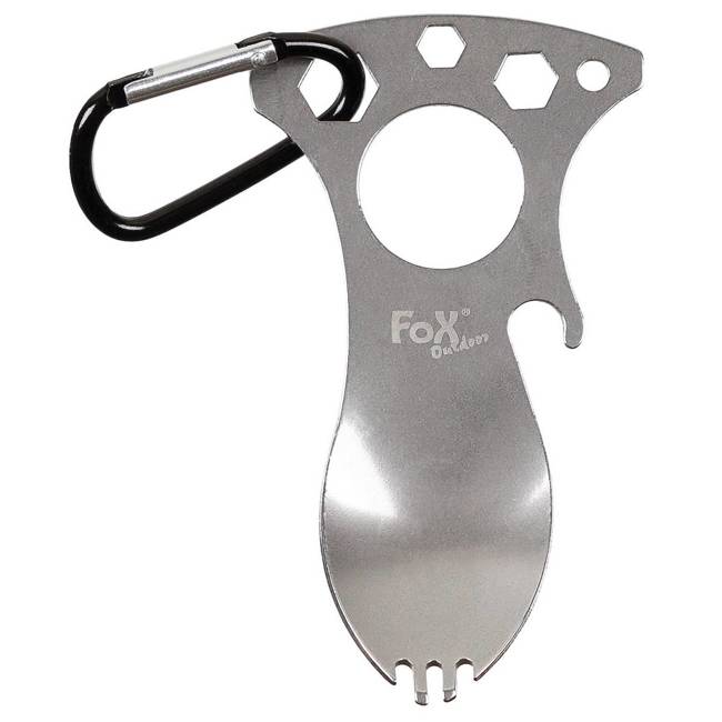 MULTIFUNCTIONAL SPORK WITH CARABINER - Fox Outdoor®